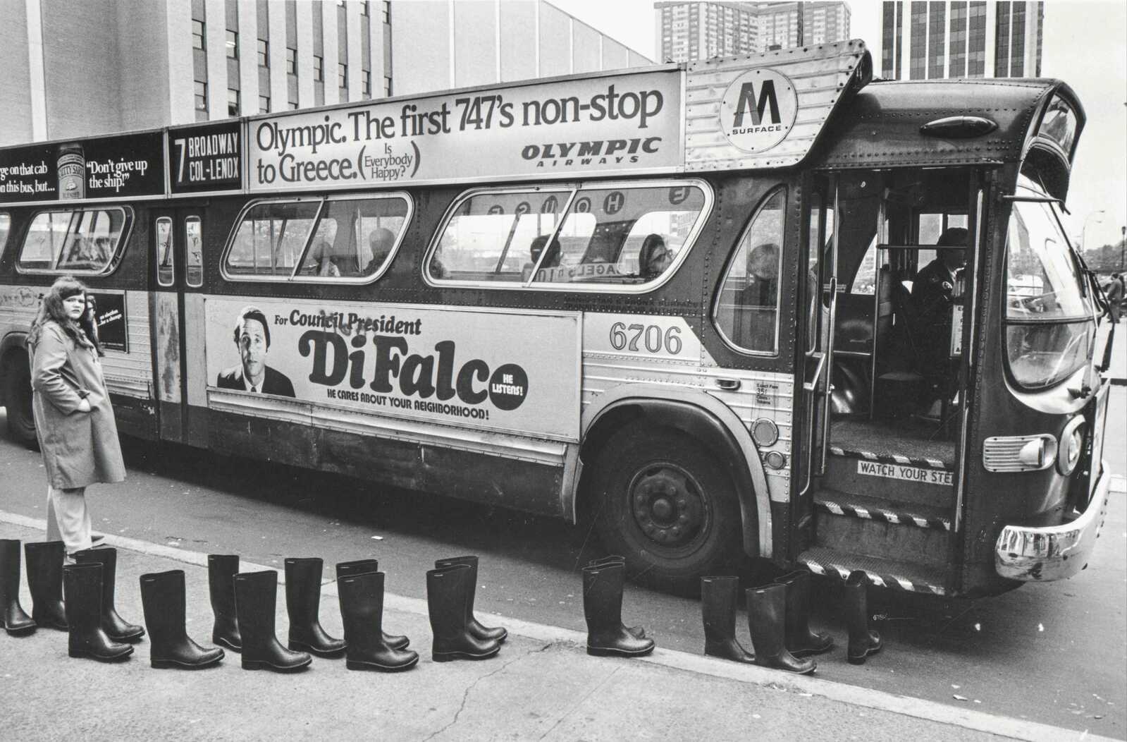 Eleanor Antin 100 Boots At Columbus Circle 1960