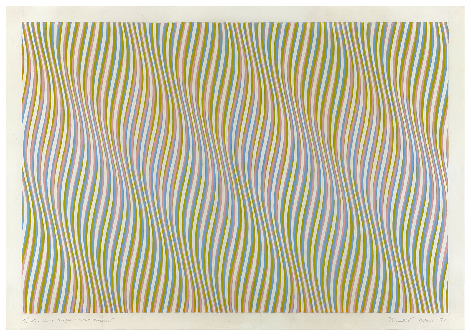 Bridget Riley | Twisted Curve, Horizontal Colour Movement (1977) | Artsy