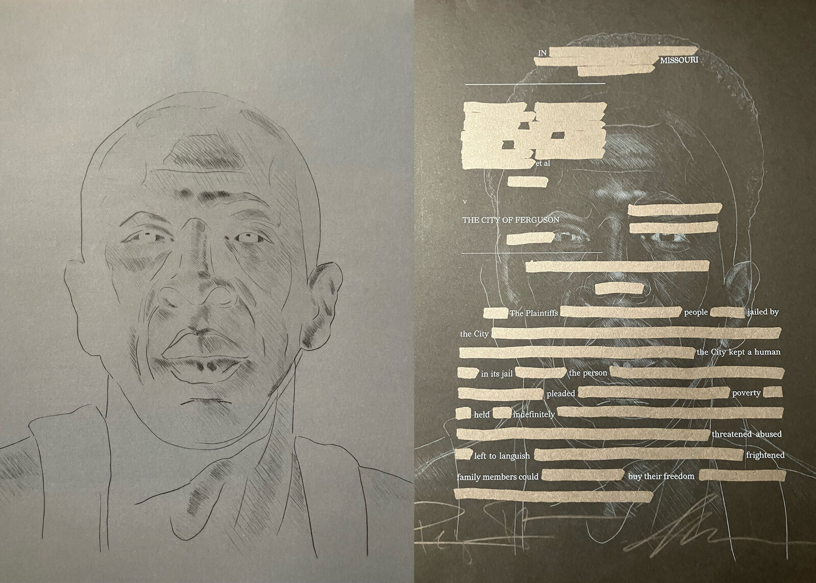 Titus Kaphar, Reginald Dwayne Betts | Print from Redaction (2023) | Artsy