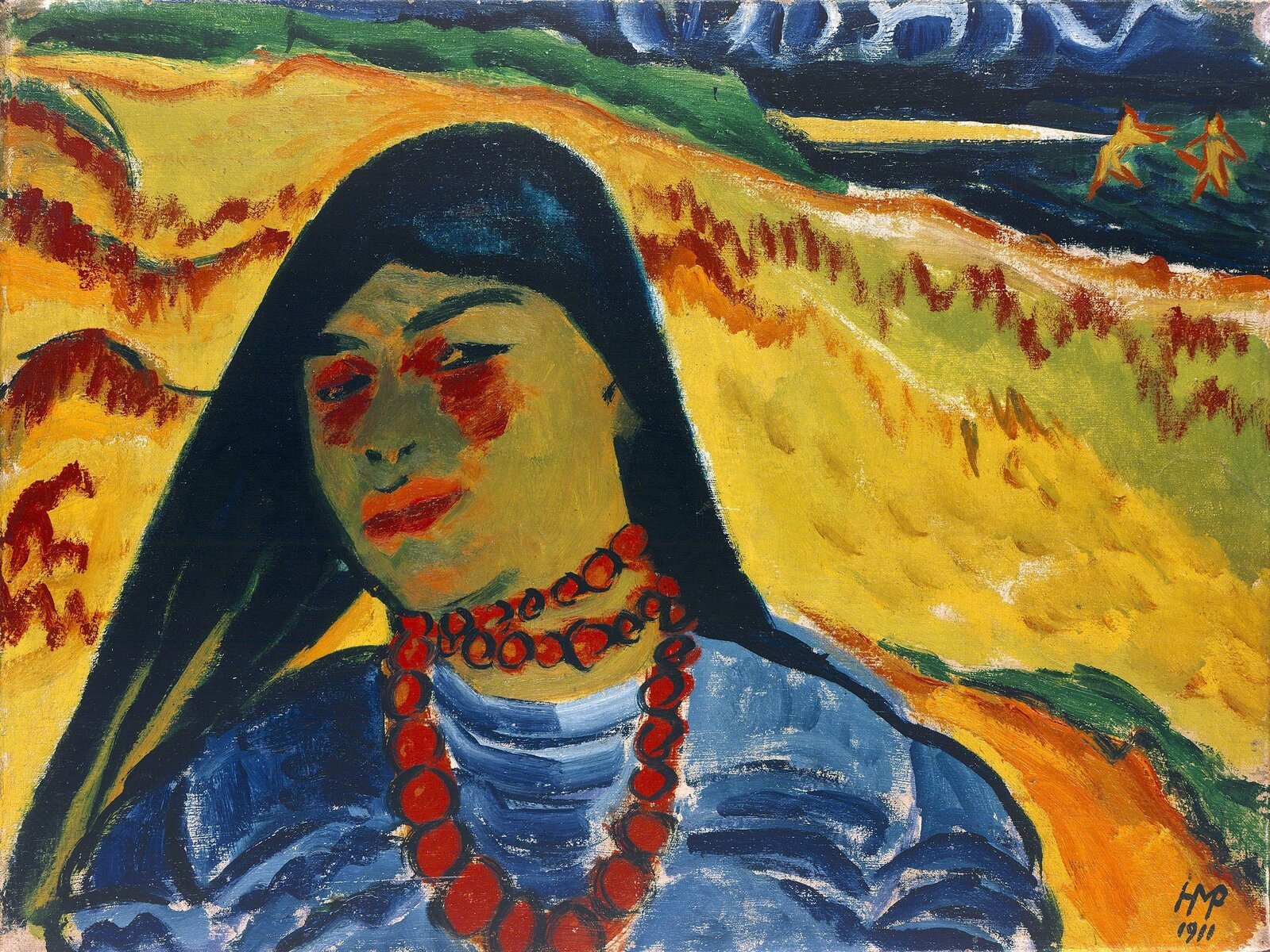 Max Pechstein | On the Beach at Nidden (1911) | Artsy