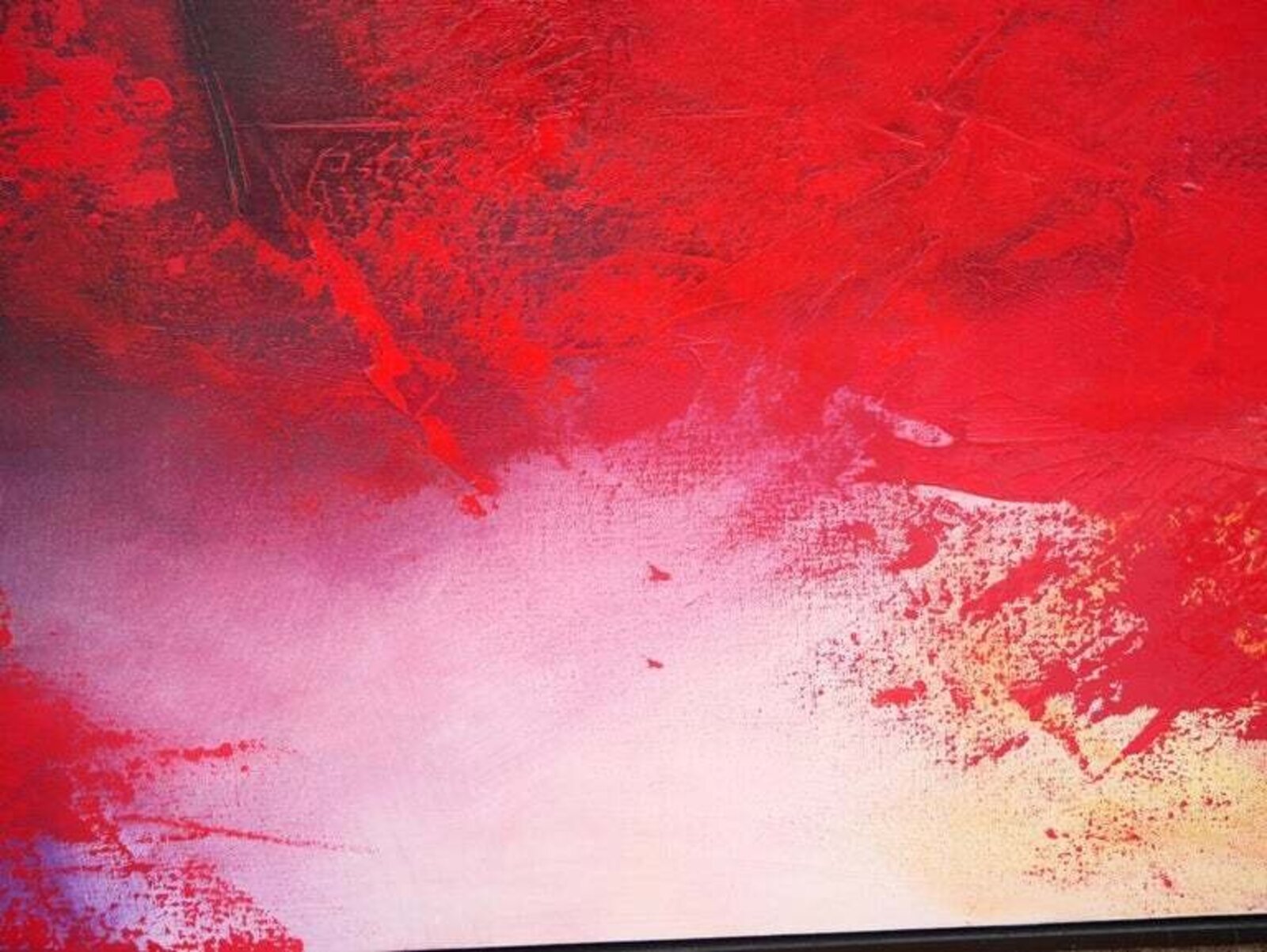 Robert Rector Artist Robert Rector | Large Bright Red Abstract Expressionist Painting (1991 ...