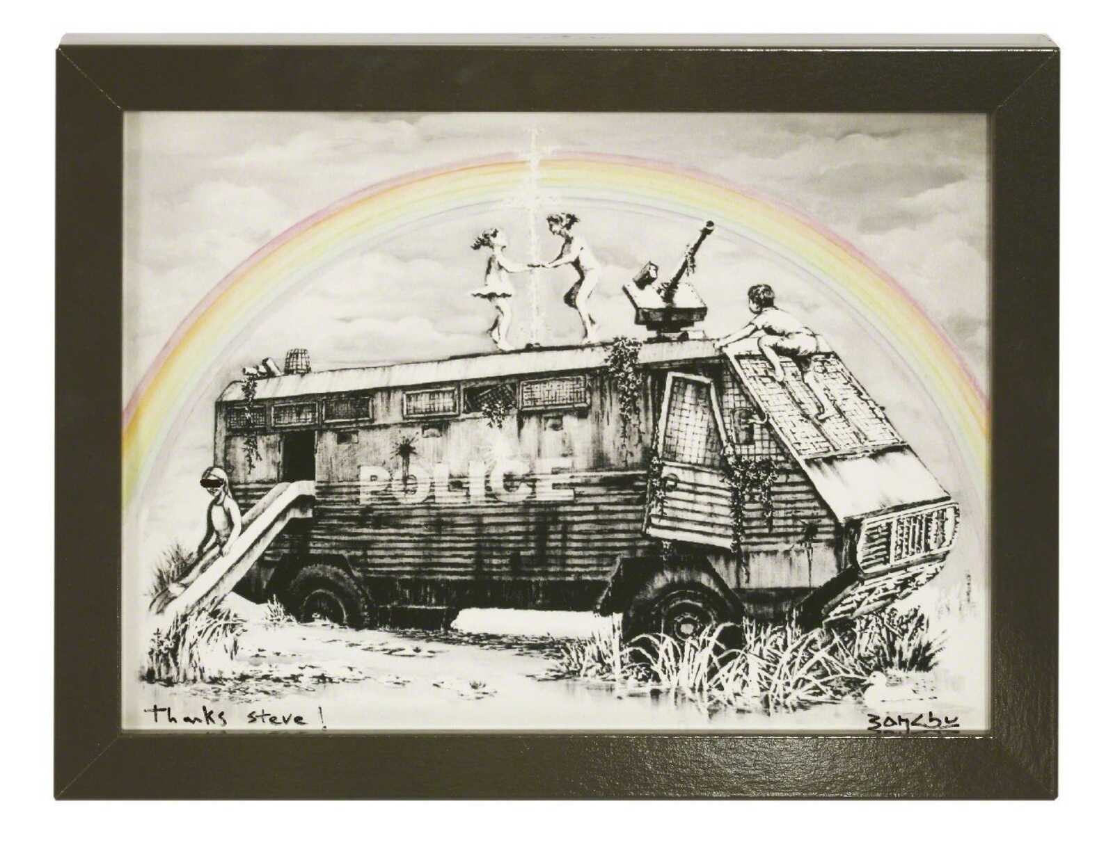 Banksy | Police Riot Van (Dismaland Gift Print) (2015) | Artsy