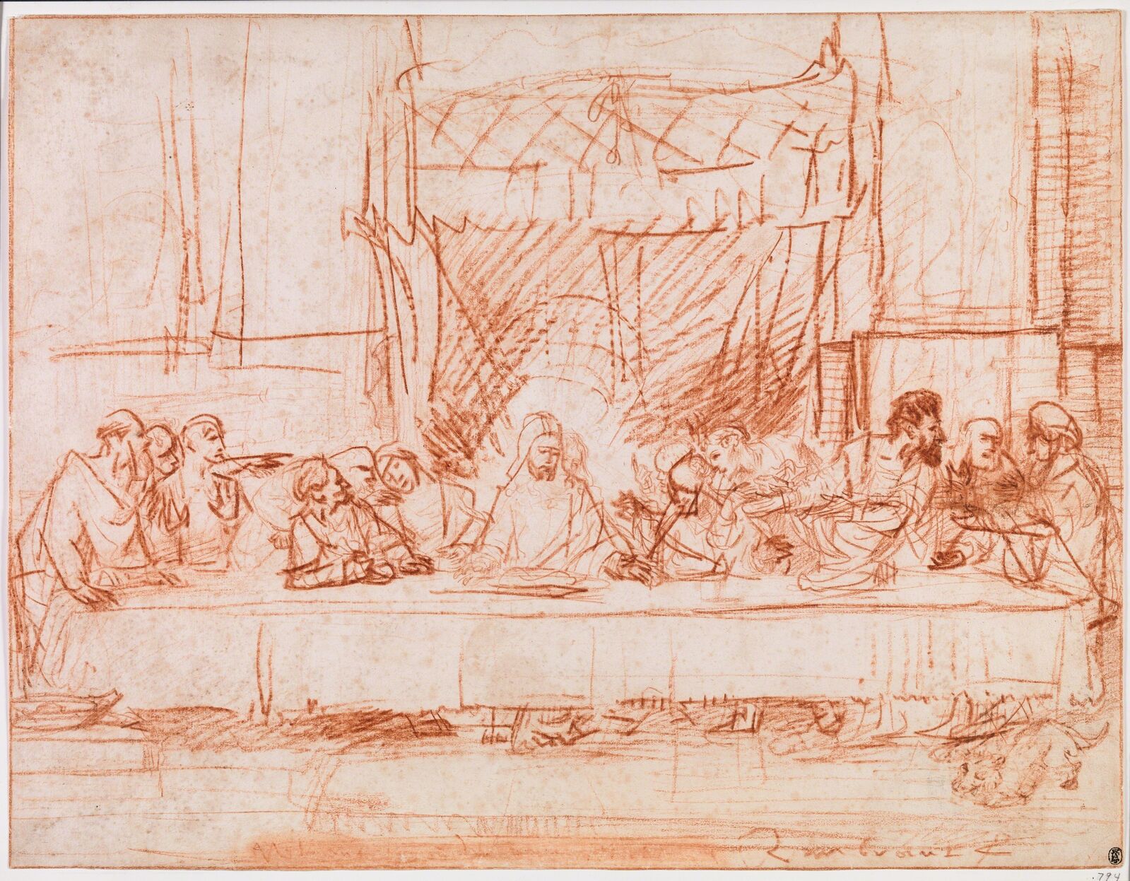 Rembrandt van Rijn | The Last Supper, after Leonardo da Vinci (1634 ...