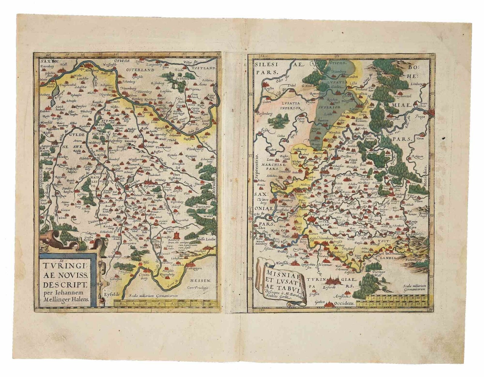 Abraham Ortelius | Turingia and Misnia Maps (Thuringia and Meissen Maps ...