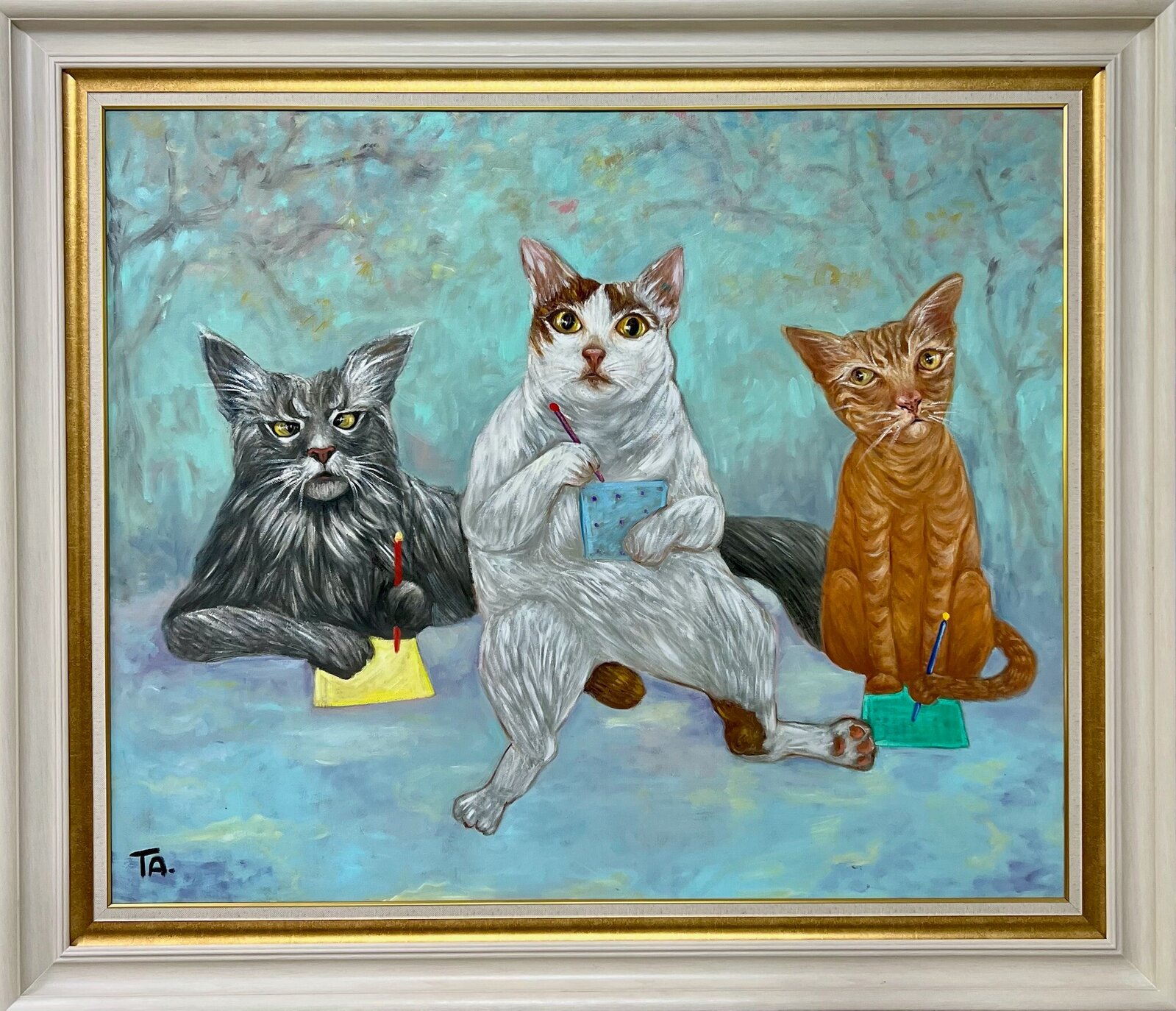 3 Cats (2026) by Suthamma (Ta) Byrne - For Sale | Artsy
