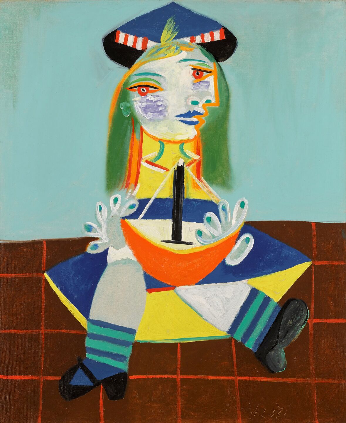 Pablo Picasso, Fillette au bateau, Maya, 1938. Courtesy of Sotheby’s.