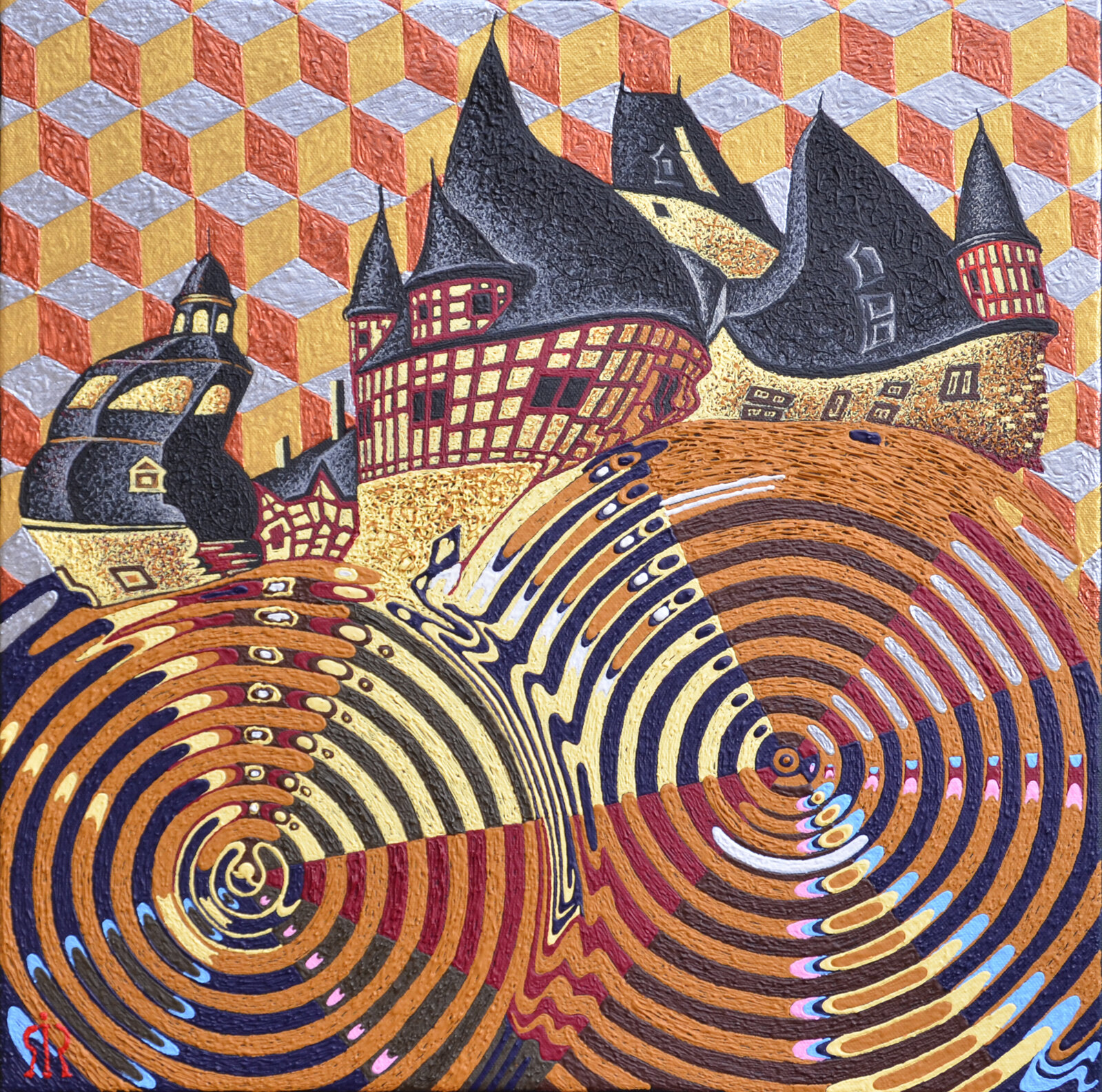 Castle Repaint 50x50 cm - Castle | Surreal Castle Painting with Geo⦠(2026) by Rene ...
