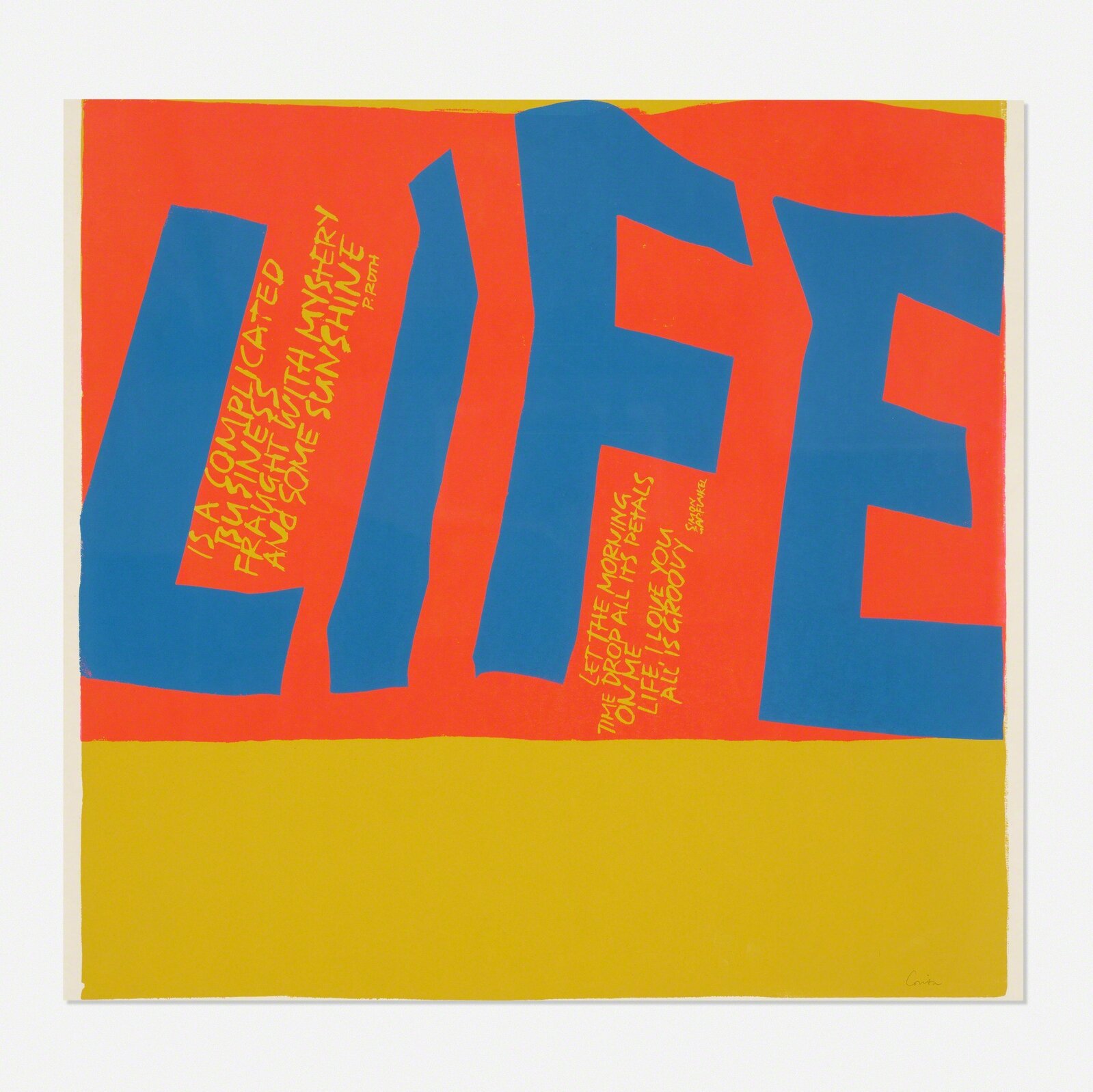 Corita Kent | Life is a Complicated Business (1967) | Artsy