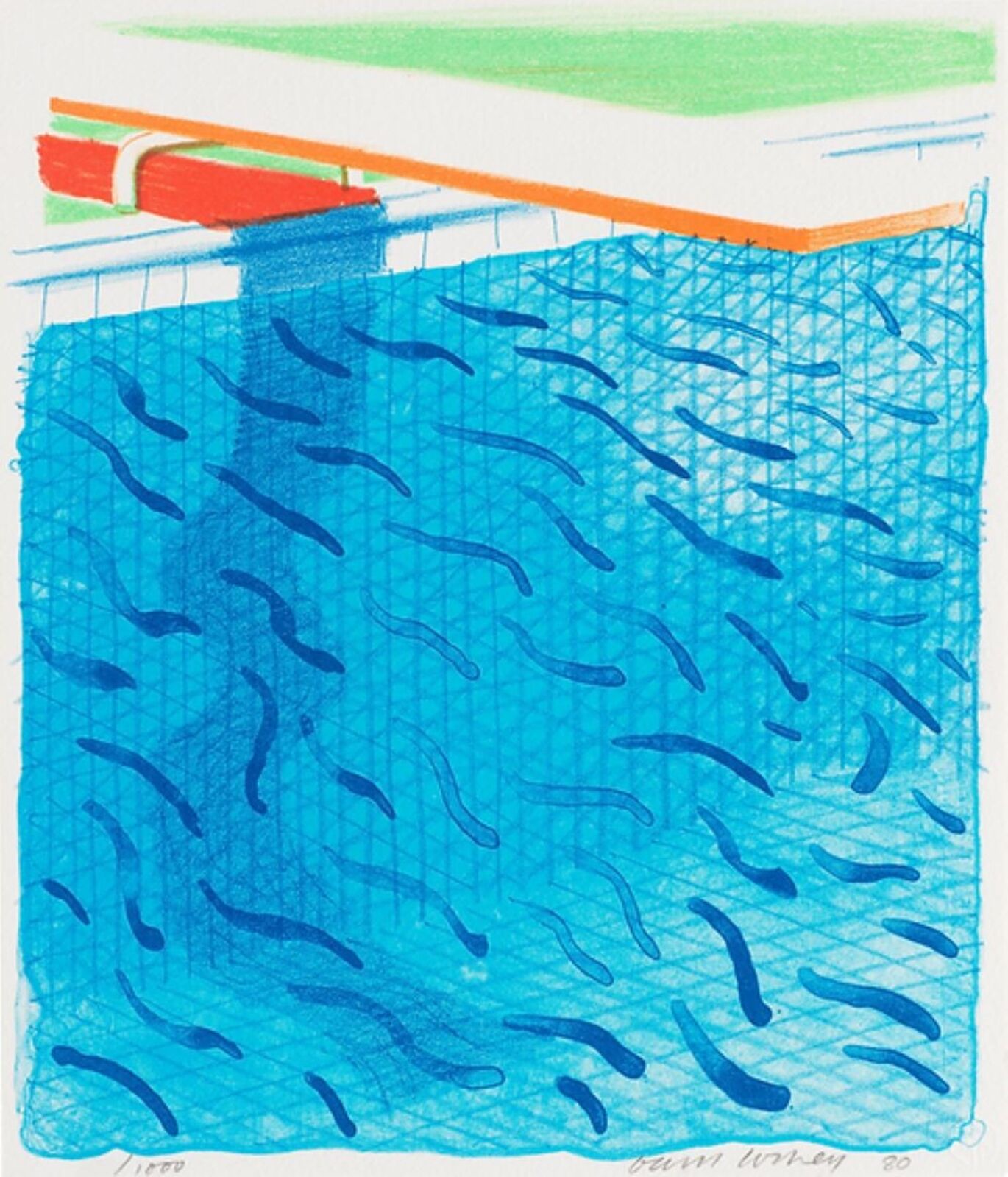 David Hockney | Paper Pools - Pool Made with Paper and Blue Ink for ...