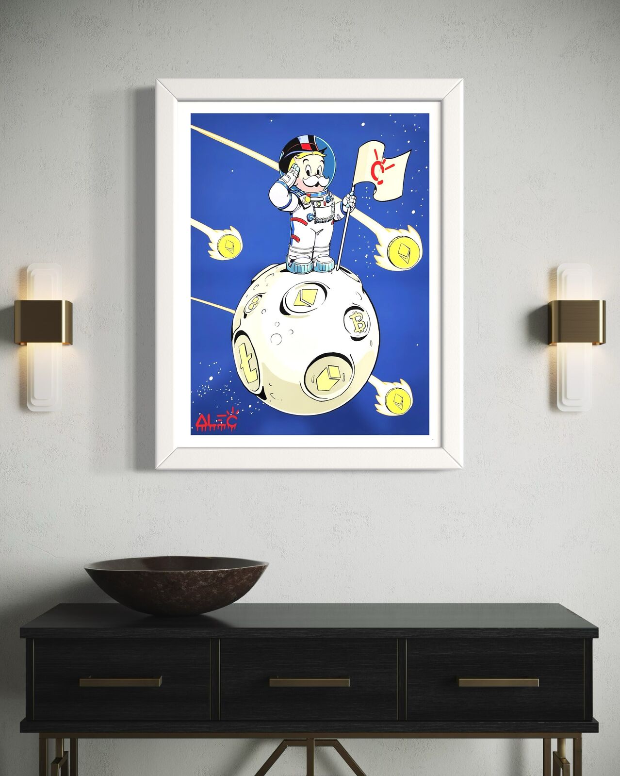 Alec Monopoly | Rags to Ritchie Astronaut (2022) | Artsy