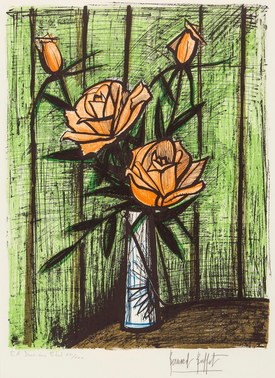 Bernard Buffet | Roses (1980) | Available for Sale | Artsy