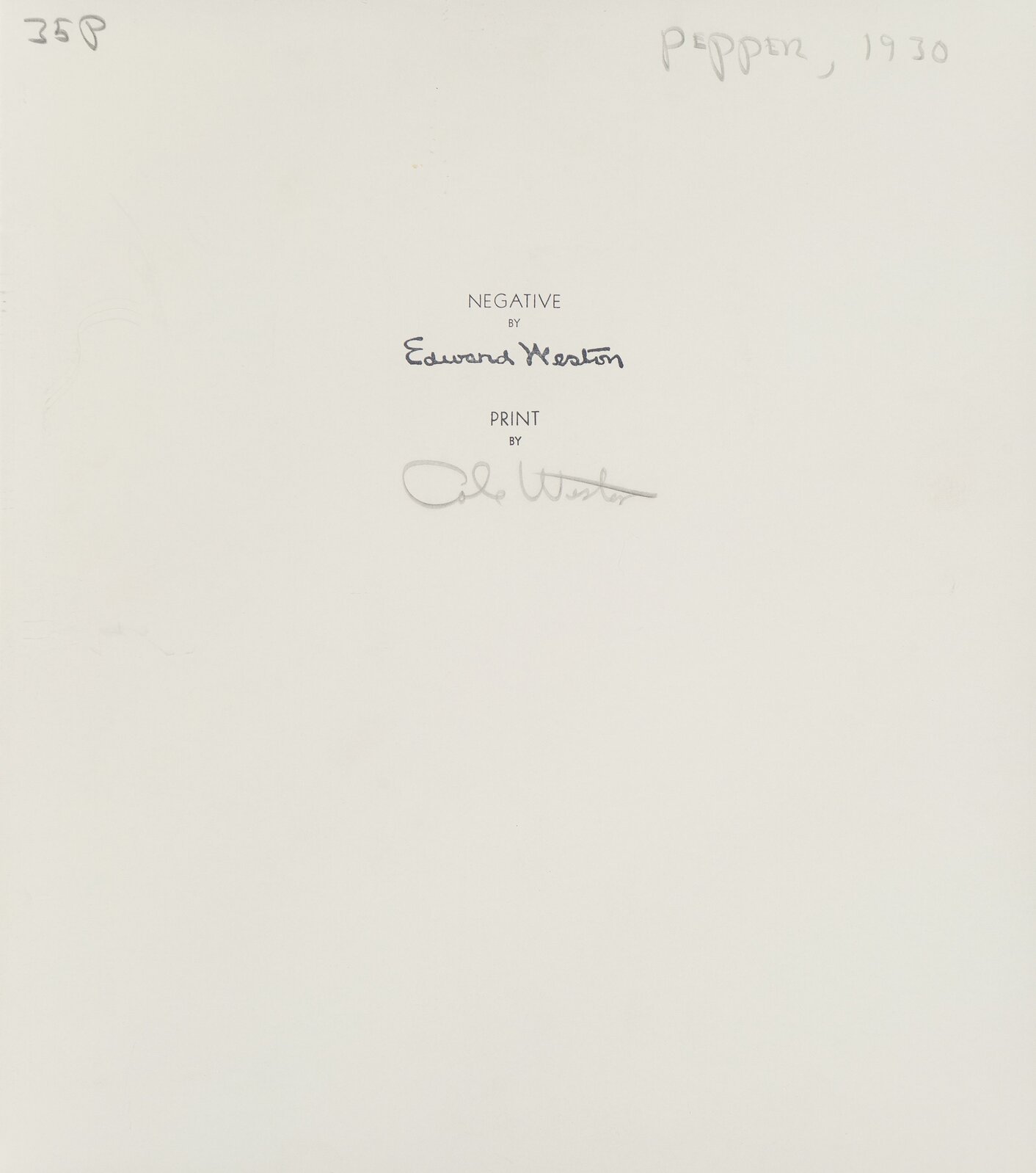 Edward Weston | Pepper, No. 35 (1930) | Artsy