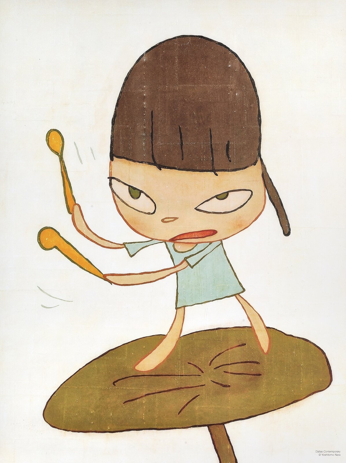Marching On A Butterbur Leaf (2019) by Yoshitomo Nara | Artsy