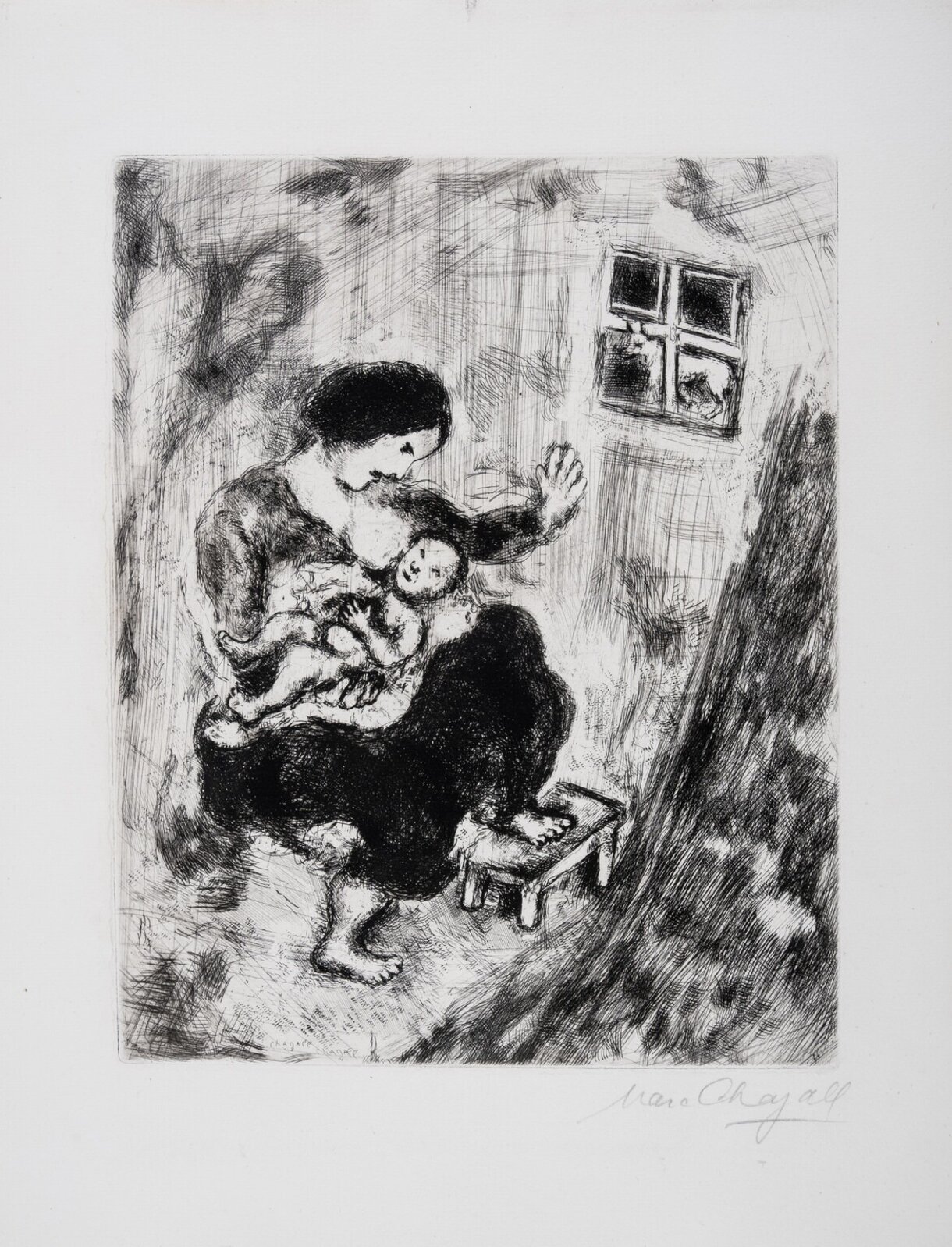 Chagall Parents Marc Chagall | Mère et Enfant (See Cramer 22) (1952) | Art & Prints | Artsy
