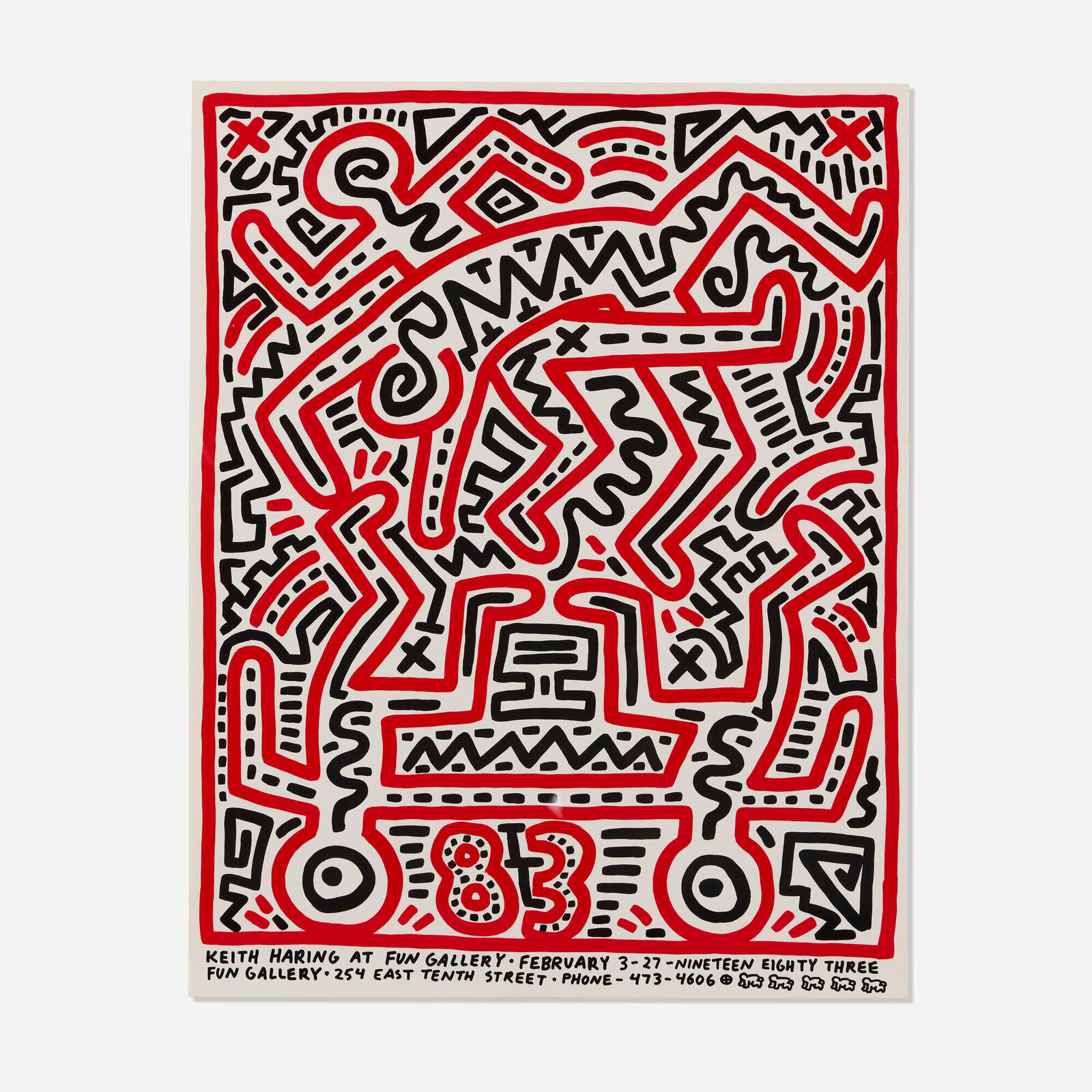 1983 Fun Fun Gallery exhibition poster (1983) by Keith Haring | Artsy