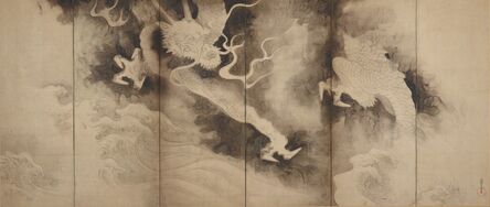 Tawaraya Sōtatsu, ‘Dragons and Clouds (Unryū-zu)’, 1590-1640