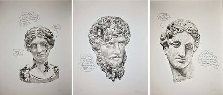 Daniel Arsham, ‘Eroded Classical Prints (Set of three)’, 2020