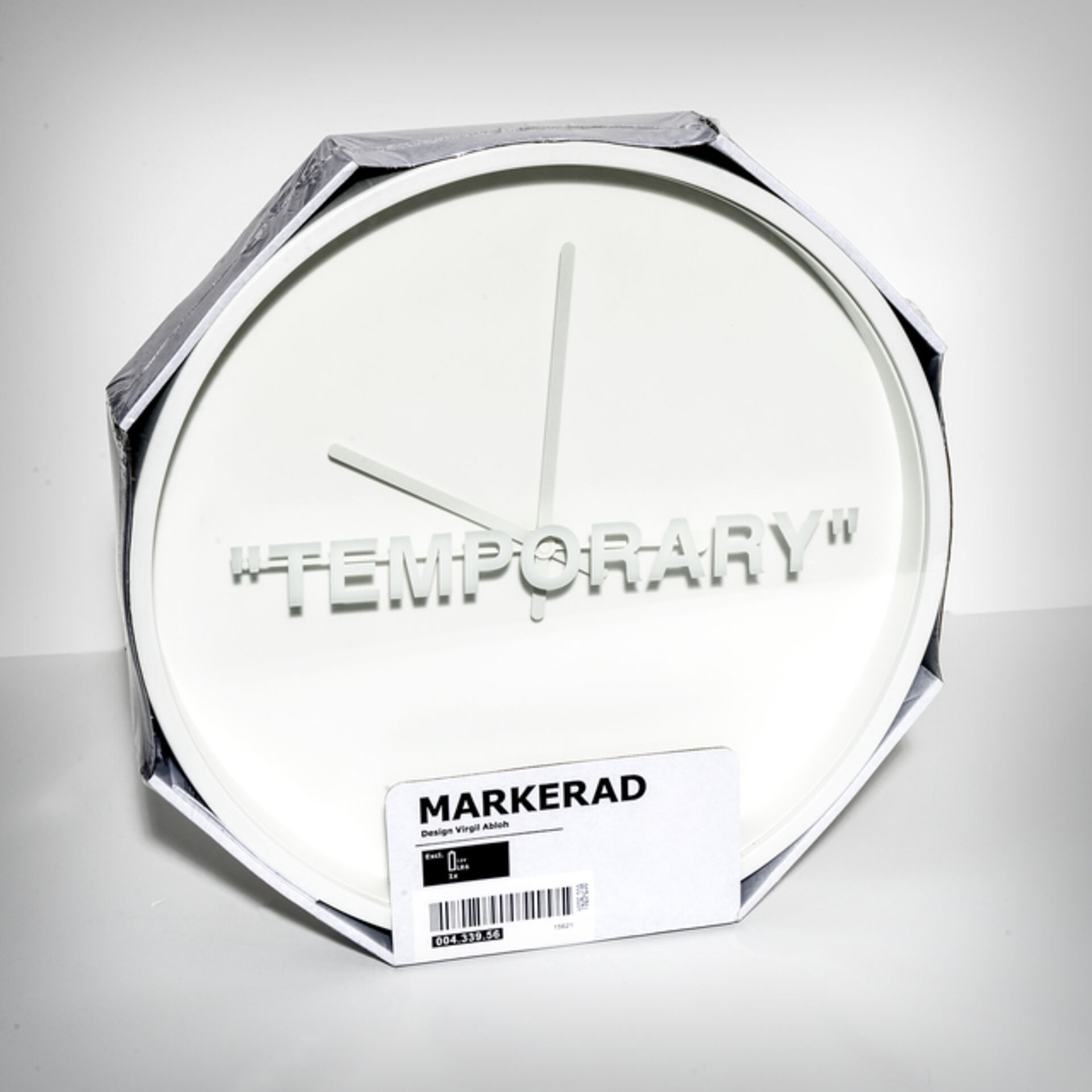HORLOGE MURALE TEMPORAIRE Virgil Abloh X IKEA MARKERAD Blanche Du Japon HORLOGE MURALE TEMPORAIRE Virgil Abloh X IKEA MARKERAD Blanche Du Japon