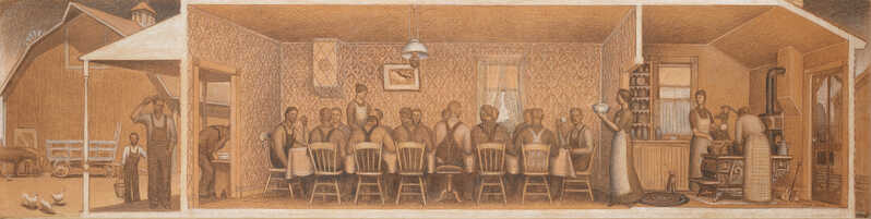 Grant Wood | Study for ‘Dinner for Threshers’ (1934) | Available