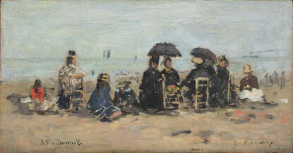 Eugène Boudin, ‘Trouville, scène de plage’, 1885