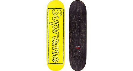 Supreme Kaws Chalk Logo Skateboard Deck Purple