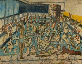 Leon Kossoff, ‘Children’s Swimming Pool, Autumn Afternoon, 1971’, 1971