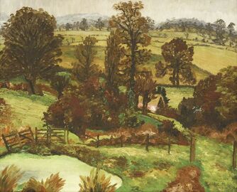 Cedric Morris, ‘A SUFFOLK LANDSCAPE, AUTUMN’