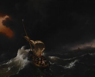 Ludolf Backhuysen, ‘Christ in the Storm on the Sea of Galilee’, 1695
