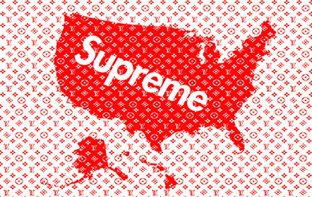 Angel Michael Art, Supreme, America, USA, Louis Vuitton, Red, White, Black,  Fashion (2021), Available for Sale
