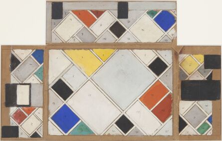 Theo Van Doesburg, ‘Colour design for ceiling and three walls, small ballroom, conversion of Café Aubette interior Strasbourg’, 1926-1907