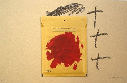 Antoni Tàpies, ‘Sobre i vermell’, 2000