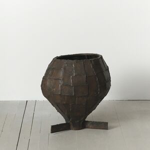 Paul Evans (1931-1987), ‘Welded Patchwork Steel Urn, USA’, ca. 1970