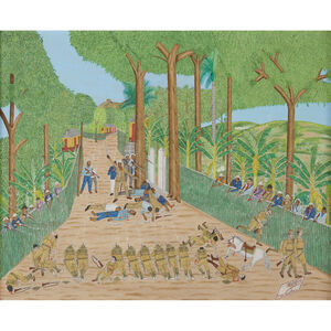 Philomé Obin, ‘Untitled (Battle Scene)’, 1915