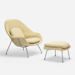 Eero Saarinen, ‘Womb chair and ottoman’, 1946
