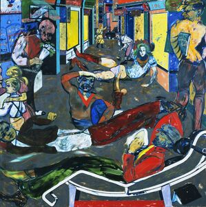 R. B. Kitaj, ‘Cecil Court, London W.C.2. (The Refugees)’, 1983-1984