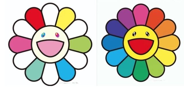 Takashi Murakami | Smile every day with Flowers / Smile On, Rainbow Flower! (set of 2 works ...
