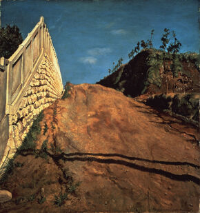 Kishida Ryūsei, ‘Road Cut Through a Hill’, 1915