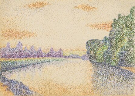 Albert Dubois-Pillet, ‘The Banks of the Marne at Dawn’, 1888
