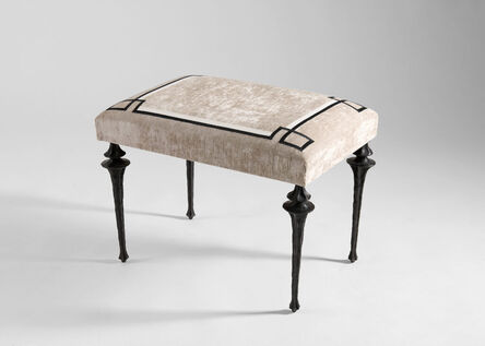 Marc Bankowsky, ‘Nijinksy, Bench with Bronze Legs and Embroidered Upholstery’, 2021