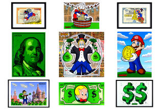 Rich Uncle Pennybags Monopoly Stocks by CHOSEN (2020) : Painting Acrylic,  Spray Paint on Wood - SINGULART