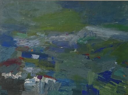 Morris Shulman, ‘Abstraction in Green and Blue’, ca. 1955