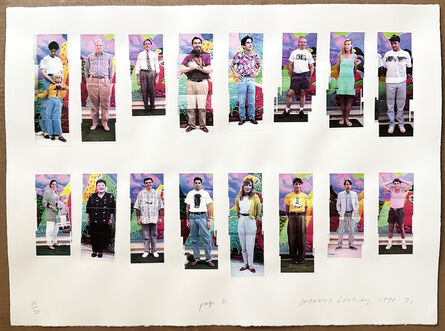 David Hockney, ‘112 L A Visitors - page 6 of Portfolio ’, 1990-1991