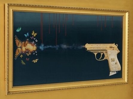 Diederik Van Apple, Golden LV Gun (2021), Available for Sale
