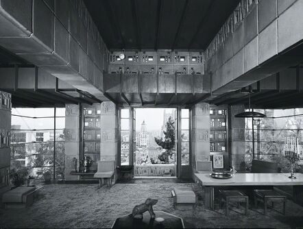 Julius Shulman, ‘Frank Lloyd Wright, Freeman House, Los Angeles, California. Signed, Silver Gelatin Print’, 1999
