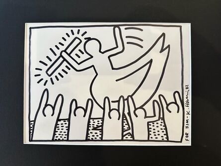 Keith Haring, ‘Drawing on paper’, 1982