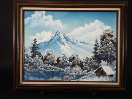Bob Ross, Bob Ross Towering Peaks Signed Original Painting Contemporary  Art (1980-2000)