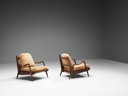 Phillip Lloyd Powell, ‘Phillip Lloyd Powell Pair of 'New Hope' Lounge Chairs in American Walnut ’, 1960s