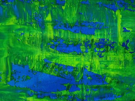 Harold Richter, ‘Morning Seascape, Abstract Seascape Painting, Blue Green’, 2023