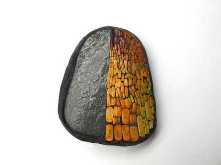 Isabelle Carpentier, ‘Broche orange et grise’, 2016