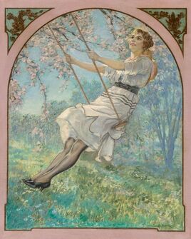 Walter Beach Humphrey, ‘Lady on Swing’, 20th Century